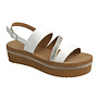 Travis Platform Sandals - White