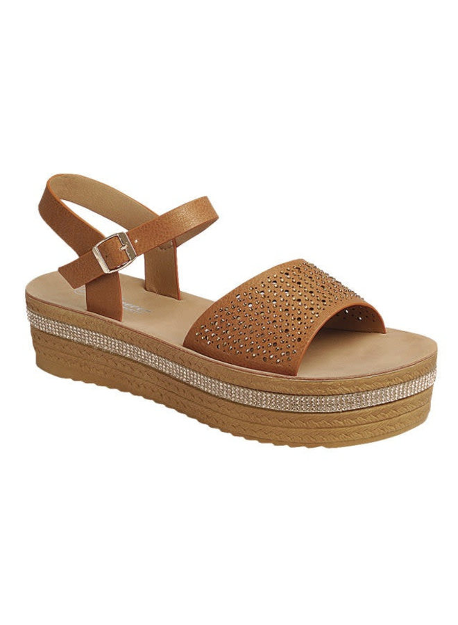 Tracy Platform Sandals - Tan