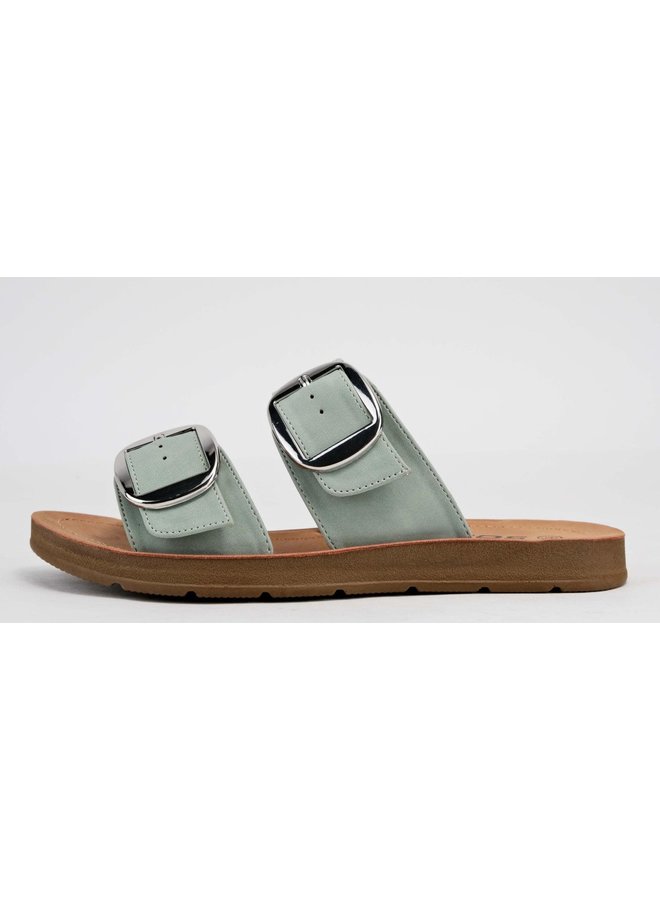 Hello  Comfy Sandals - Dark Mint