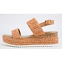 Haiya Platform Sandals - Orange Raffia
