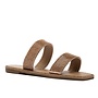 Afia Double Flat Sandal - Rose Gold