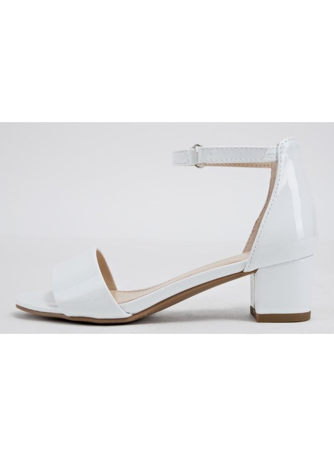 Kick Kids Heels - White Patent