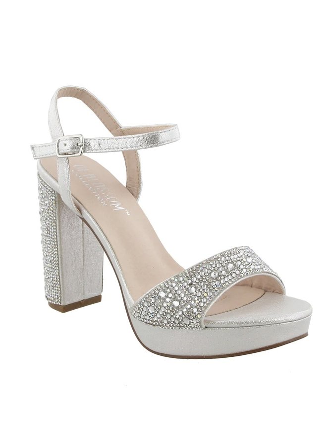 Peace Dressy Heels -Silver Shimmer