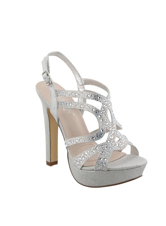 Miya 309 Dressy Heels -Silver Sparkle