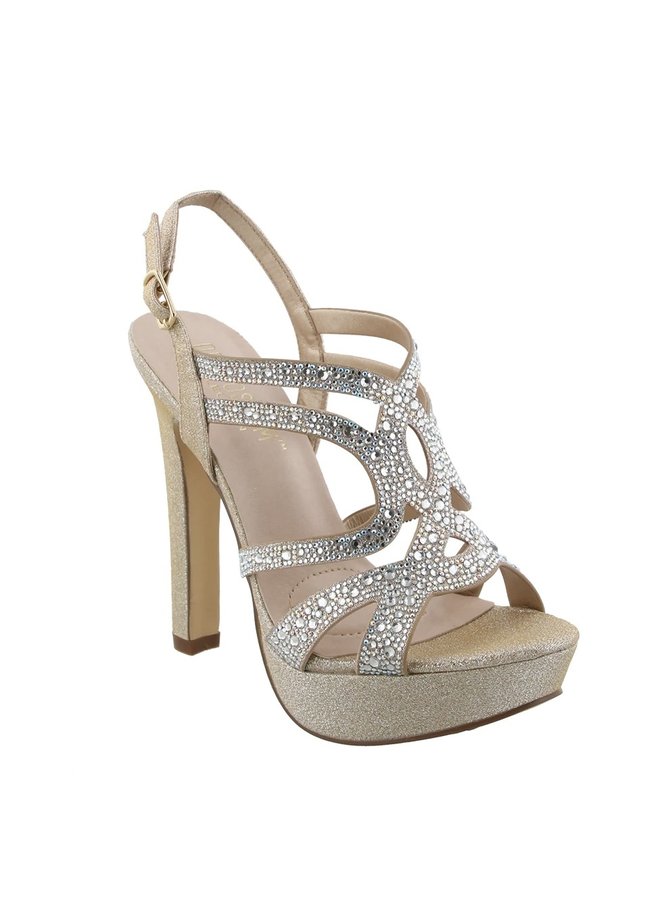 Miya 309 Dressy Heels -Nude Sparkle