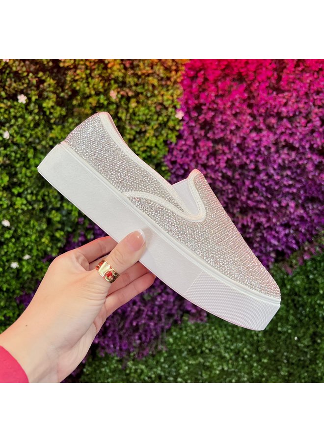 Pauline-4 Dressy Sneaker - White Canva