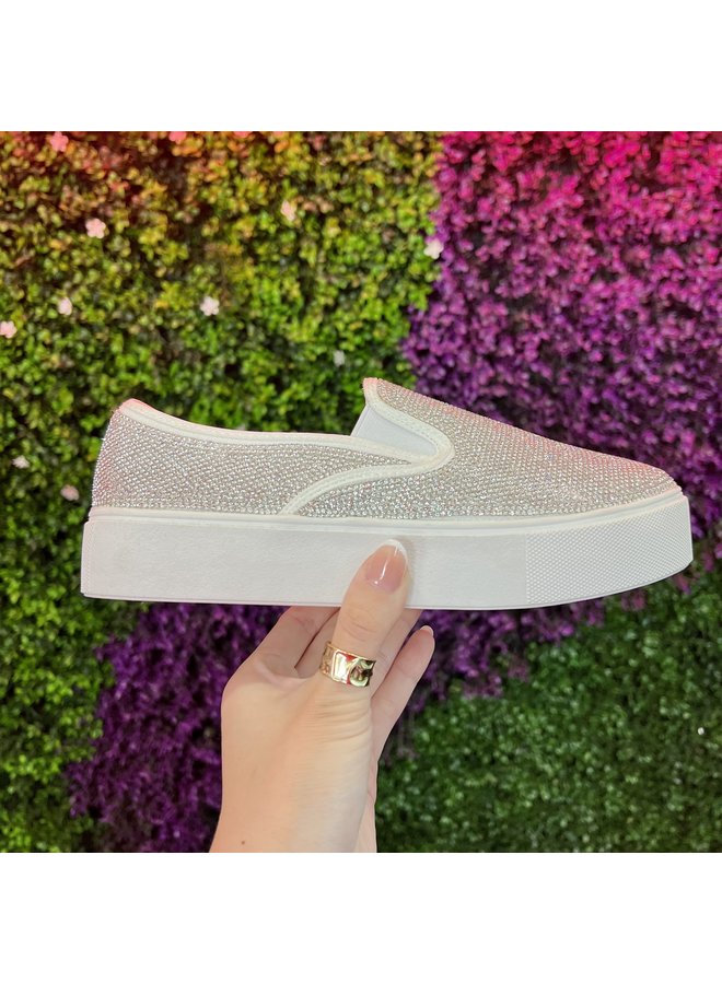 Pauline-4 Dressy Sneaker - White Canva