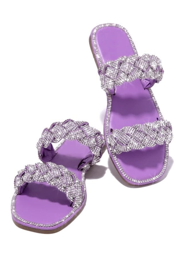 Maddy Kayra Flat Sandal - Dk Purple