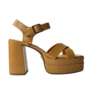 Nataly Casual Heels - Camel Pu