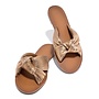 Maggie  Flat Sandal - Gold