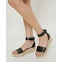Tulum Platform Sandals - Black