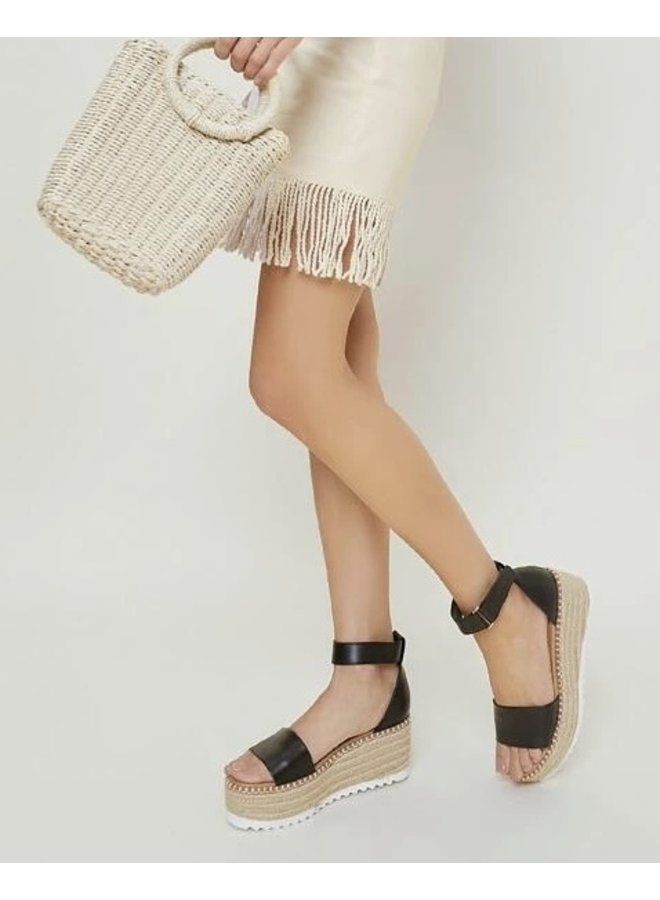 Tulum Platform Sandals - Black