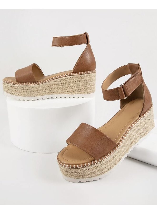 Tulum Platform Sandals - Tan Pu