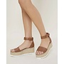 Tulum Platform Sandals - Tan Pu