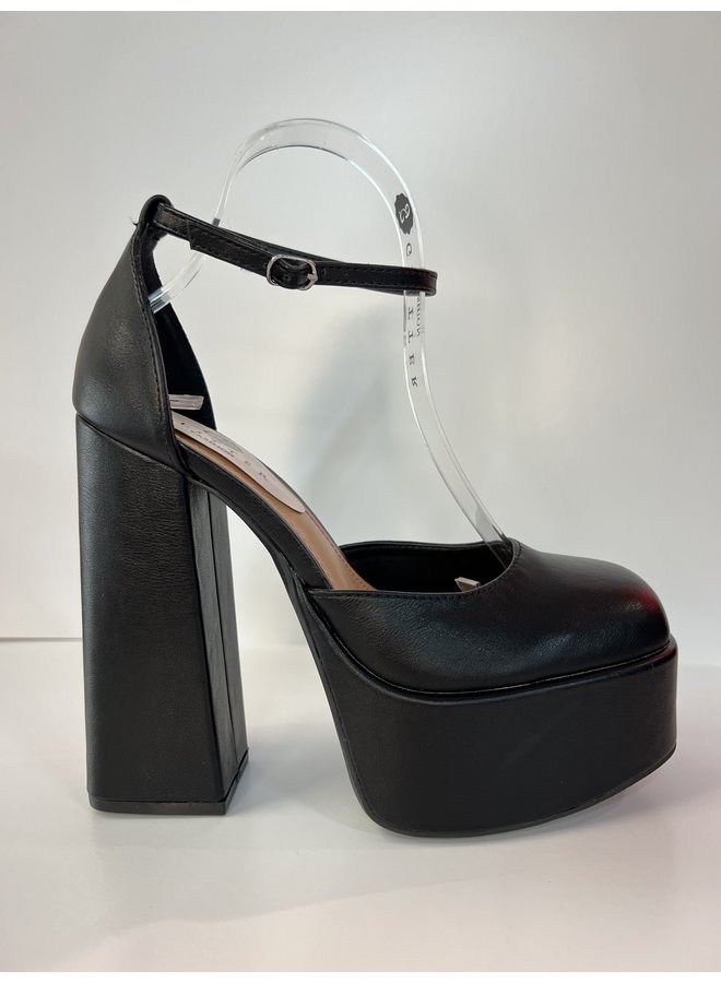 Barbie Casual Heel - Black CrinklePu