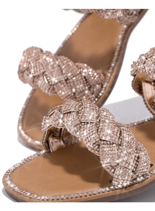 Maddy Kayra Flat Sandal - Champagne