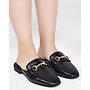 London Casual Flat - Black Pu