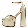 Kissme Casual Heel - Gold Metallic Pu