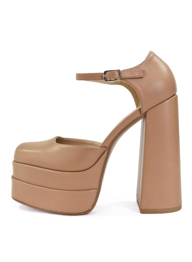 Romance Casual Heel - Natural Pu