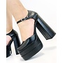 Romance Casual Heel - Black Pu