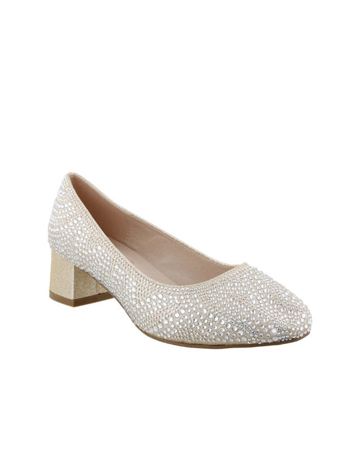 Olivia w Dressy Heel - Nude Sparkle