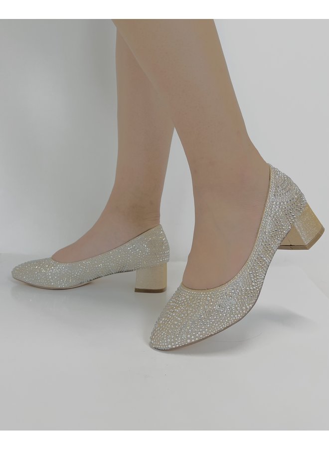 Olivia w Dressy Heel - Nude Sparkle