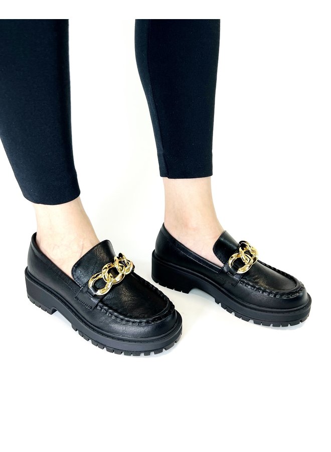 Chief Casual Loafers - Black PU