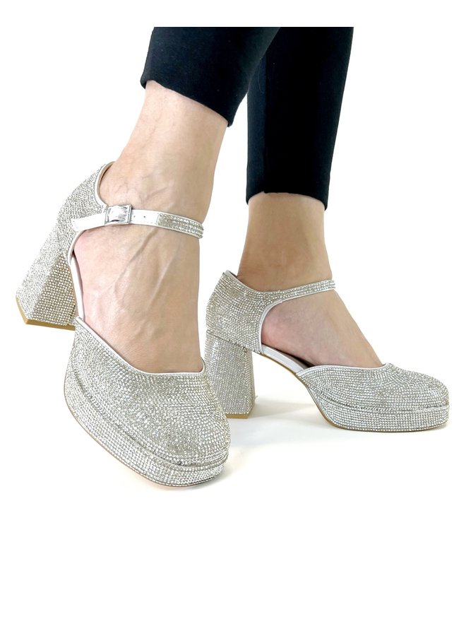 Gena Dressy Heels- Silver