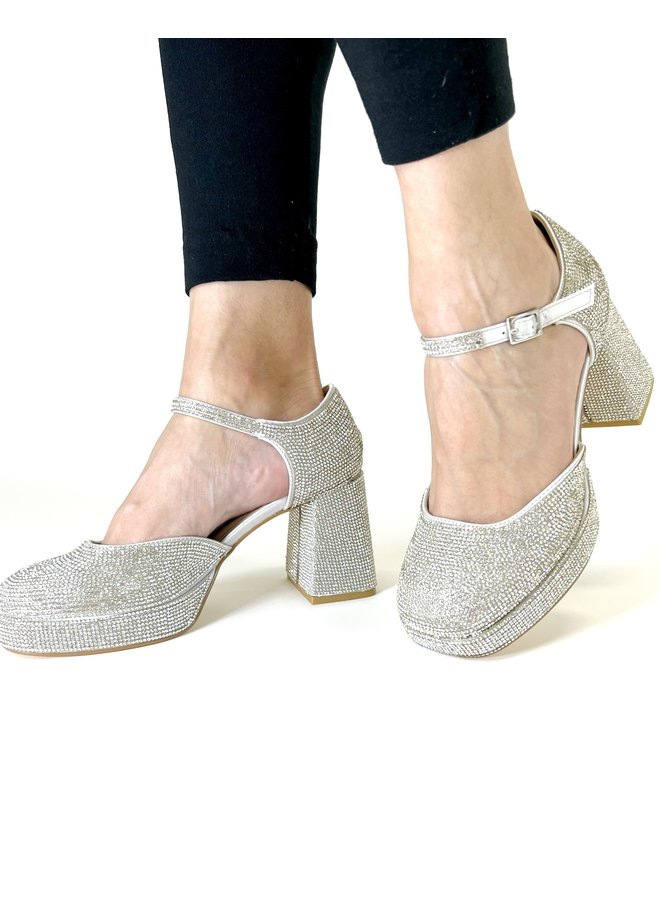 Gena Dressy Heels- Silver