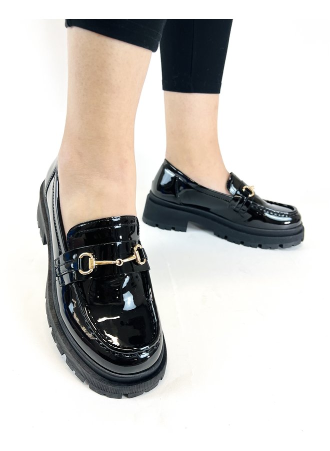 Zola Casual Loafers - Black Patent
