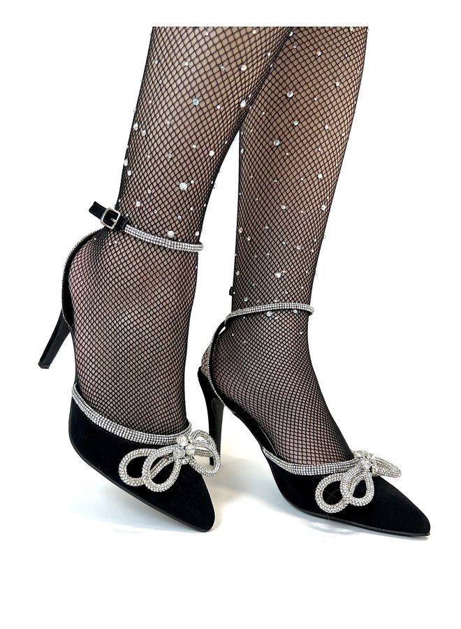 Freya Dressy Heel - Black Nubuck