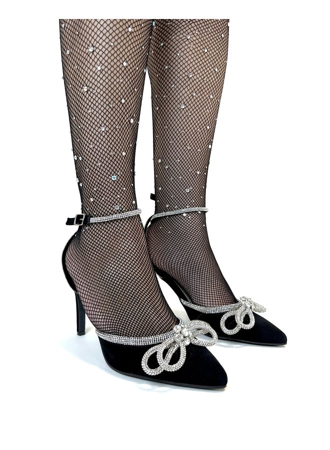 Freya Dressy Heel - Black Nubuck