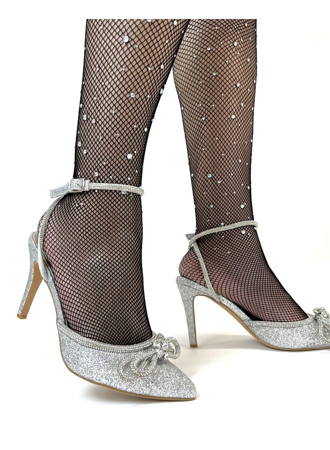 Freya-5 Dressy Heel - Silver Glitter