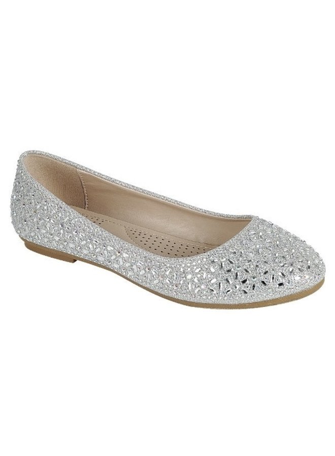 Sabina Dressy Flat - Silver