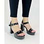 Macey Casual Heels - Black Patent