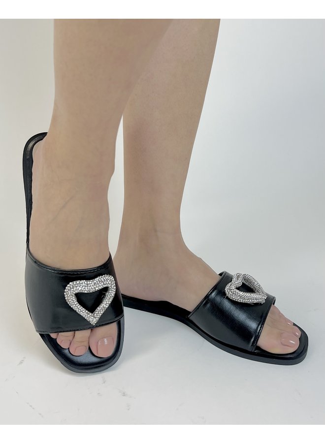 Alta-58 Flat Sandals - Black Pu