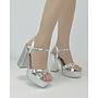 Ironed Casual Heel - Silver