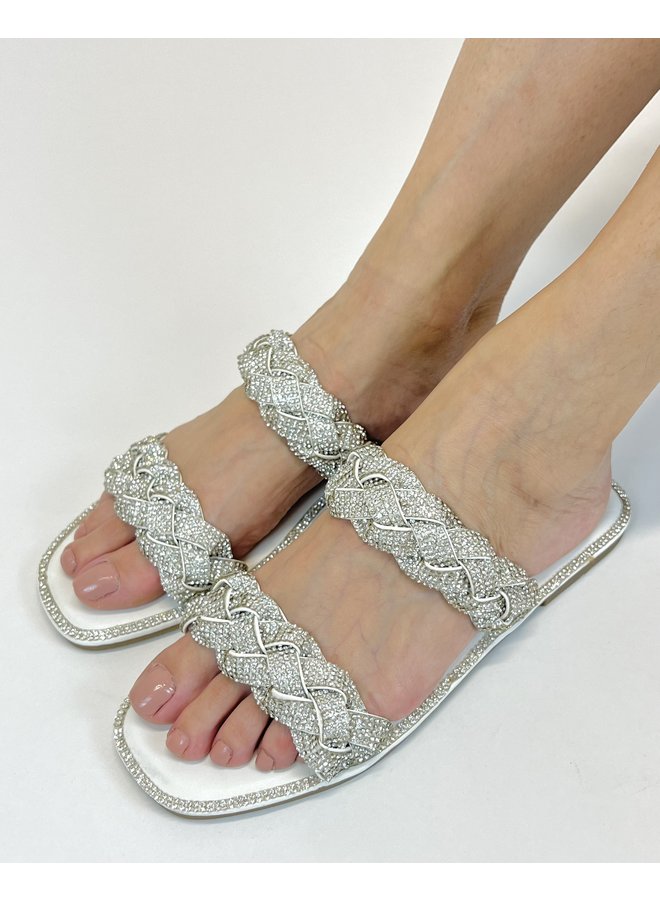 Maddy Kayra Flat Sandal - White