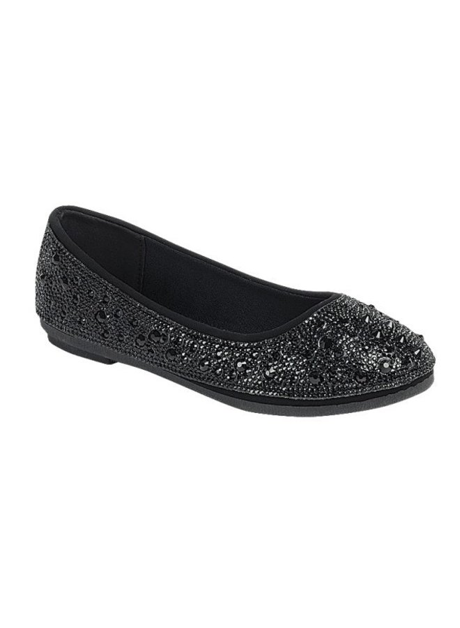 Mariana-25k Girls Flats - Charcoal