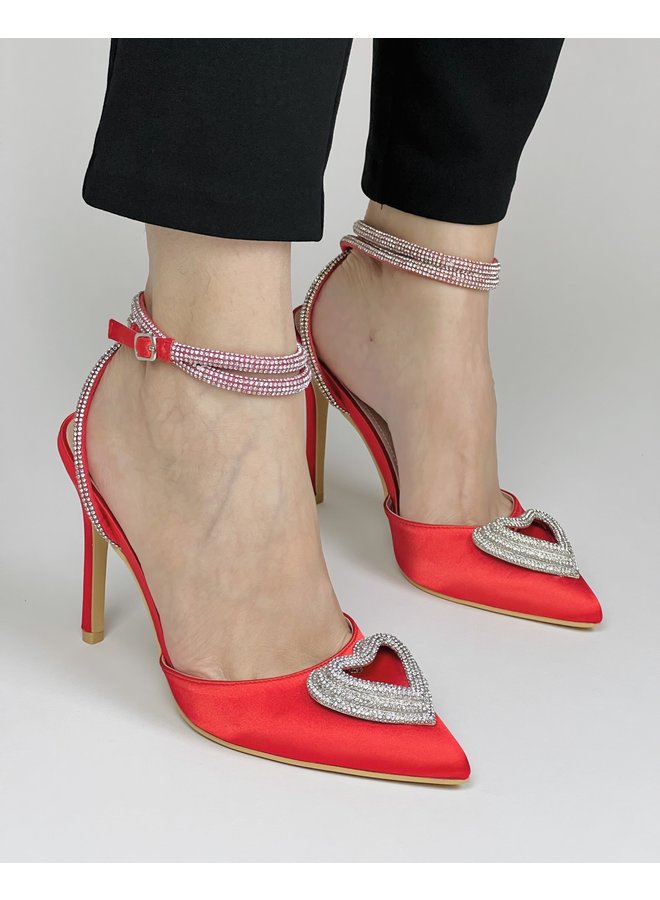Broken Lies Dressy Heels - Red
