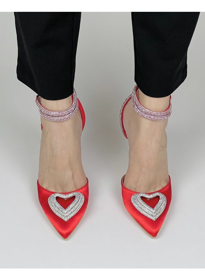 Broken Lies Dressy Heels - Red