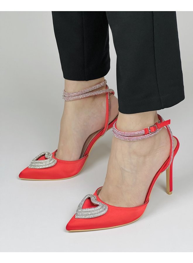 Broken Lies Dressy Heels - Red