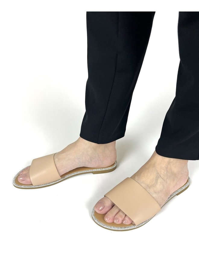 Taka-1 Flat Sandals - Nude Pu