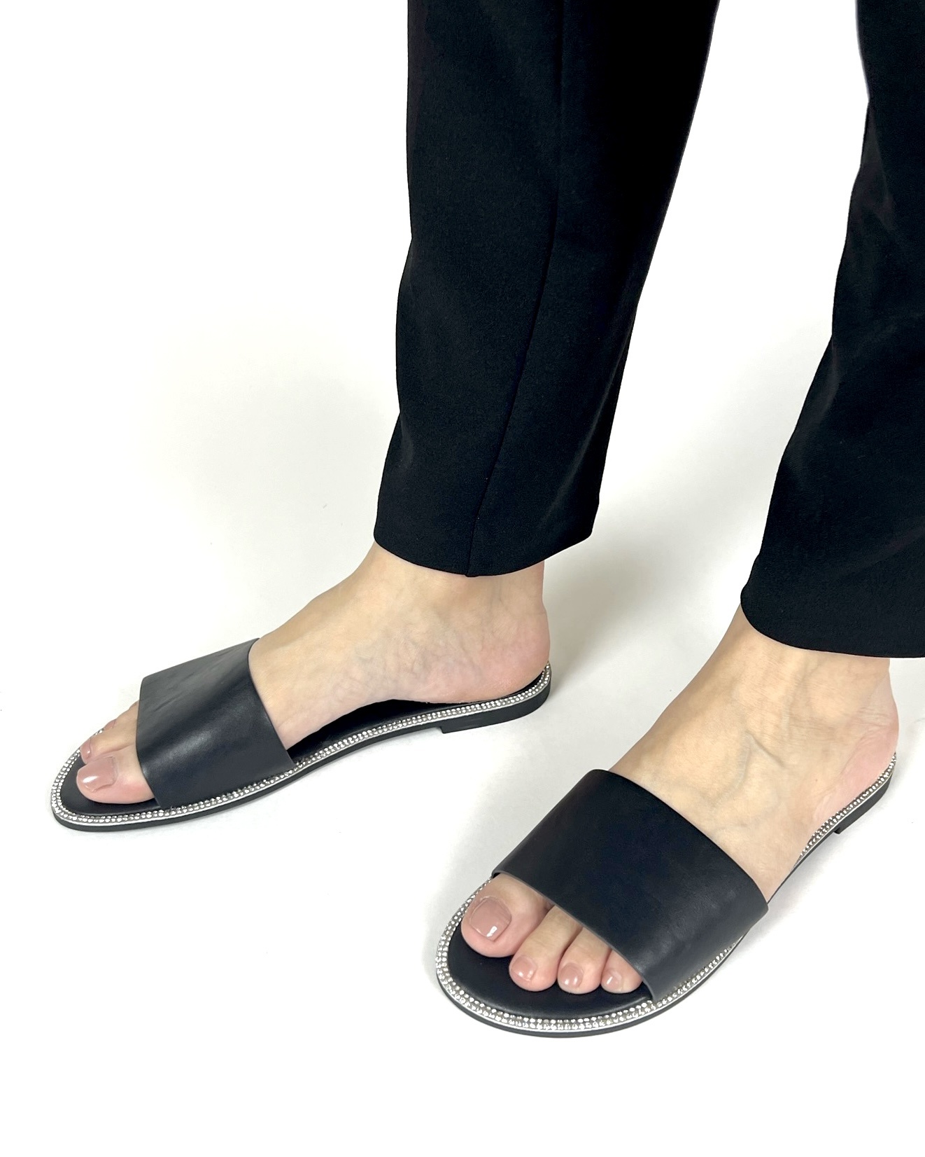 rhinestone-embellished flat sandals | René Caovilla | Eraldo.com