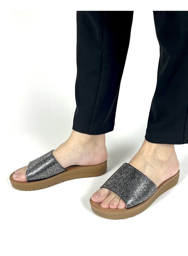 Marlee-2 Flat Sandals - Black Pu
