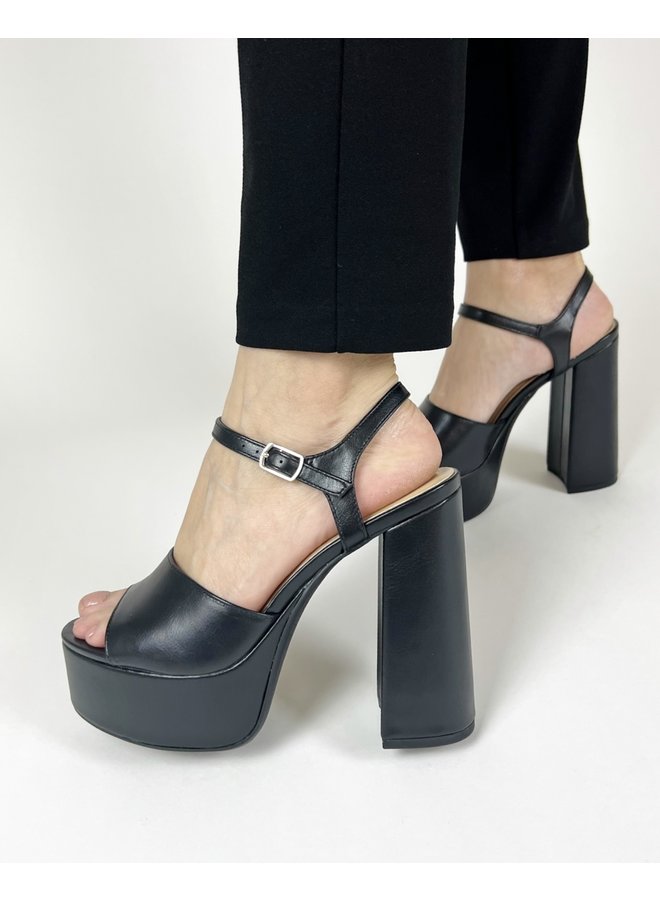 Blow Casual Heel - Black Pu