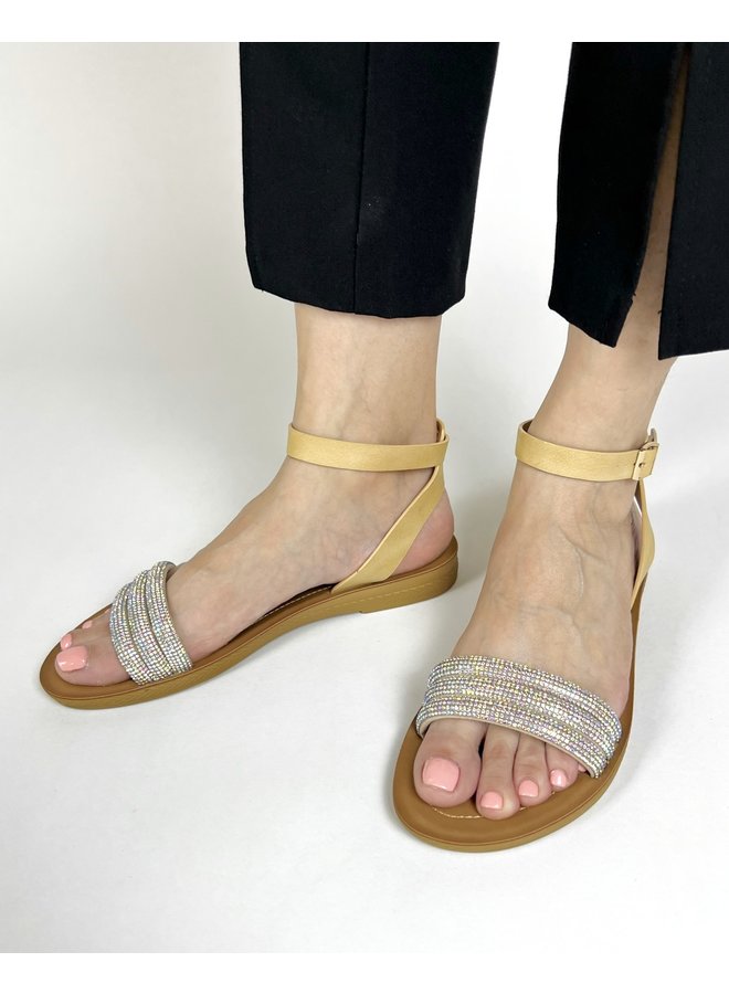 Review-36 Flat Sandal - Beige
