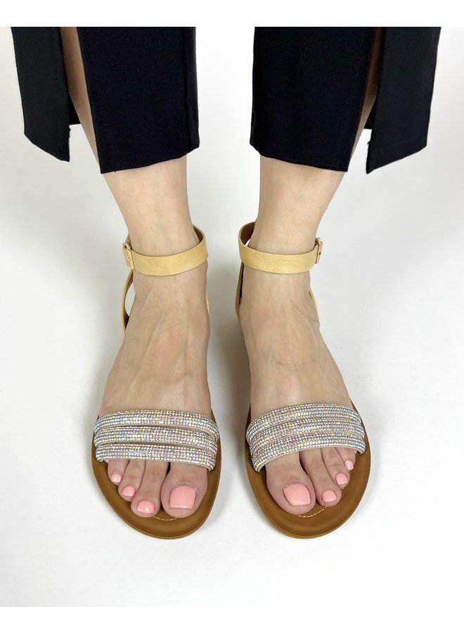 Review-36 Flat Sandal - Beige