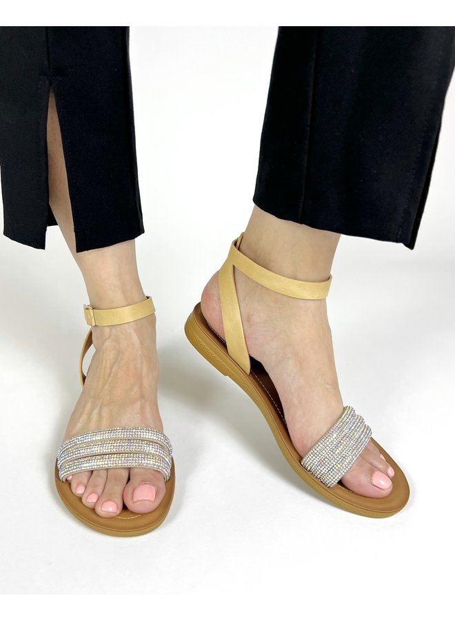 Review-36 Flat Sandal - Beige