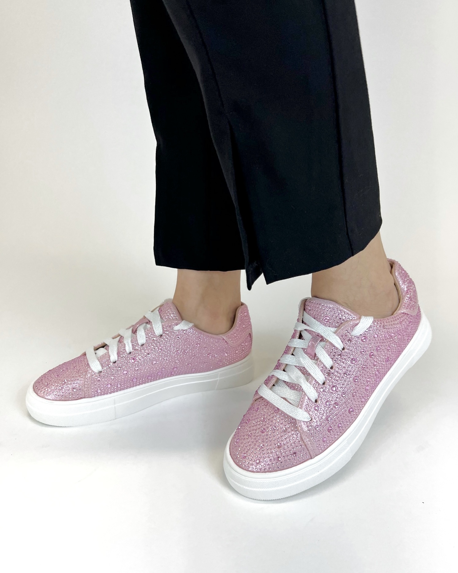 Dolce-66 Sparkly Sneakers Champagne / 7.5